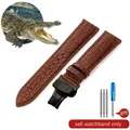 Bracelet montre cuir croco 14 à 22 mm – Couleur du bracelet Brown-Black-B1