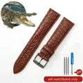 Bracelet montre cuir croco 14 à 22 mm – Couleur du bracelet Brown-Black-K1