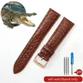 Bracelet montre cuir croco 14 à 22 mm – Couleur du bracelet Brown-Rose-K1