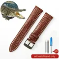 Bracelet montre cuir croco 14 à 22 mm – Couleur du bracelet Brown white-Black-K1