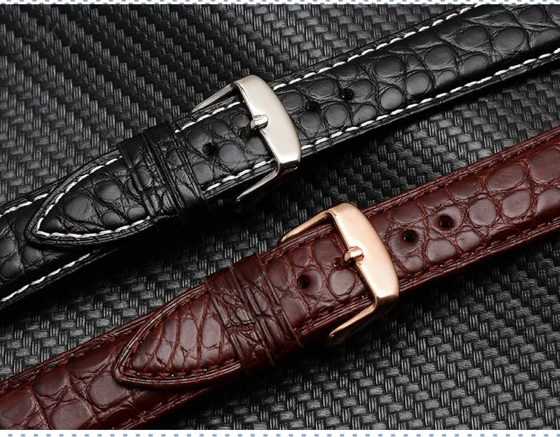 Bracelet montre cuir croco 14 à 22 mm