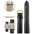 Bracelet montre cuir croco 15 à 21 mm rapide – Band Color A-Black-gold