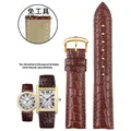 Bracelet montre cuir croco 15 à 21 mm rapide – Band Color A-brown-gold