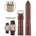 Bracelet montre cuir croco 15 à 21 mm rapide – Band Color A-brown-rose gold