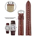 Bracelet montre cuir croco 15 à 21 mm rapide – Band Color A-brown-silver