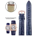 Bracelet montre cuir croco 15 à 21 mm rapide – Band Color A-Royal blue-RG