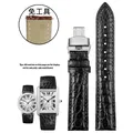 Bracelet montre cuir croco 15 à 21 mm rapide – Band Color B-Black-silver