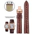 Bracelet montre cuir croco 15 à 21 mm rapide – Band Color B-brown-RG