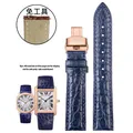 Bracelet montre cuir croco 15 à 21 mm rapide – Band Color B-Royal blue-RG