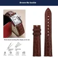 Bracelet montre cuir croco 16 à 20 mm rapide – Band Color brown-no buckle