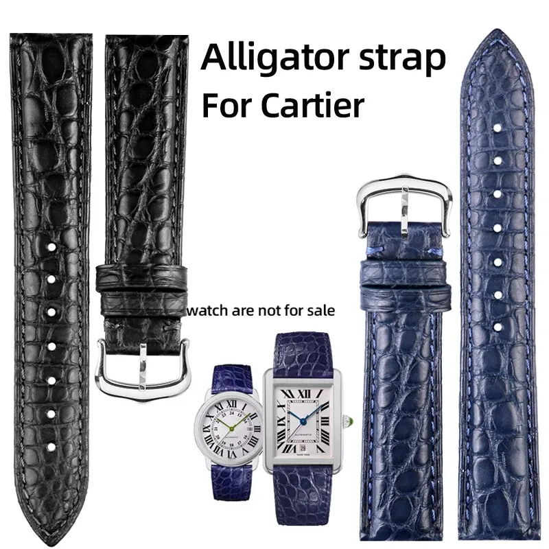 Bracelet montre cuir croco 16 à 22 mm