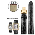Bracelet montre cuir croco 16 à 22 mm – Band Color A-black-gold