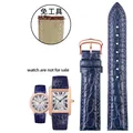 Bracelet montre cuir croco 16 à 22 mm – Band Color blue-rose