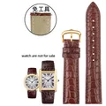 Bracelet montre cuir croco 16 à 22 mm – Band Color brown-gold