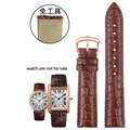 Bracelet montre cuir croco 16 à 22 mm – Band Color brown-rose