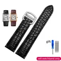 Bracelet montre cuir croco 16 à 24 mm – Couleur du bracelet Black-steel-B