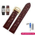 Bracelet montre cuir croco 16 à 24 mm – Couleur du bracelet Brown-Gold-B