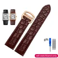 Bracelet montre cuir croco 16 à 24 mm – Couleur du bracelet Brown-rose gold-B