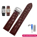 Bracelet montre cuir croco 16 à 24 mm – Couleur du bracelet Brown-steel-B