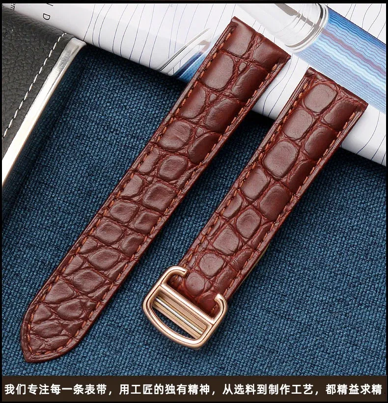 Bracelet montre cuir croco 16 à 24 mm