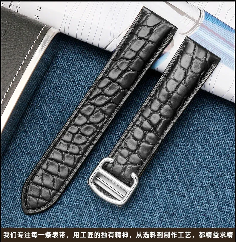 Bracelet montre cuir croco 16 à 24 mm