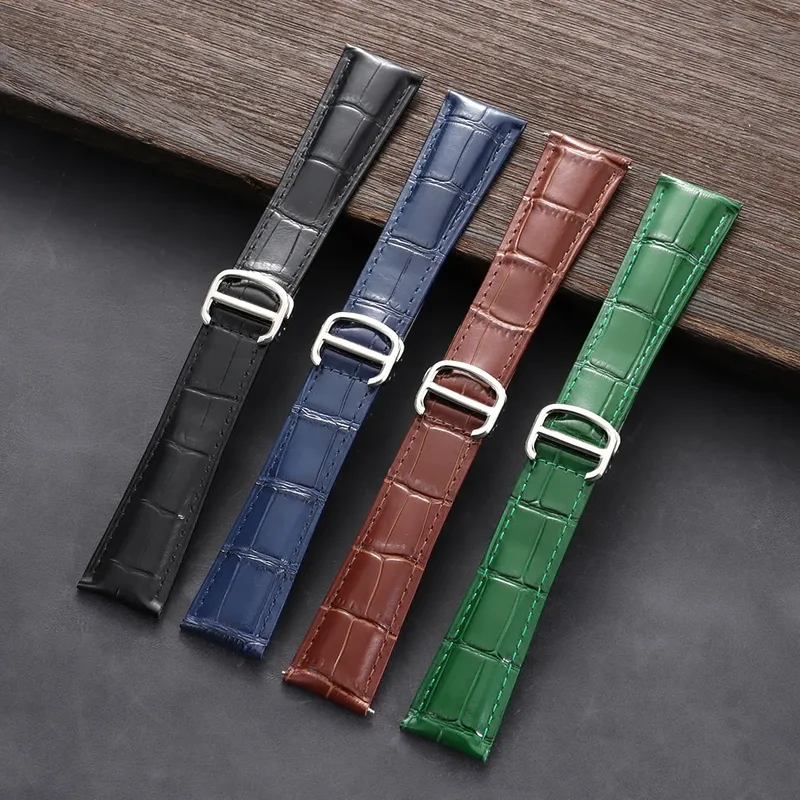 Bracelet montre cuir croco 18 à 22 mm