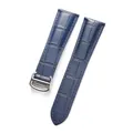 Bracelet montre cuir croco 18 à 22 mm – Couleur du bracelet Bleu