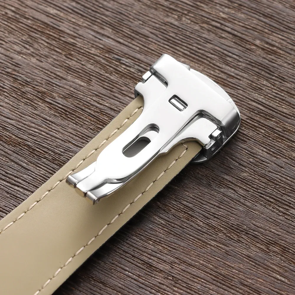 Bracelet montre cuir croco 18 à 22 mm
