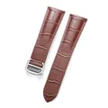 Bracelet montre cuir croco 18 à 22 mm – Couleur du bracelet Marron