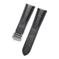 Bracelet montre cuir croco 18 à 22 mm – Couleur du bracelet Noir