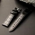 Bracelet montre cuir croco 18 à 22 mm souple – 3