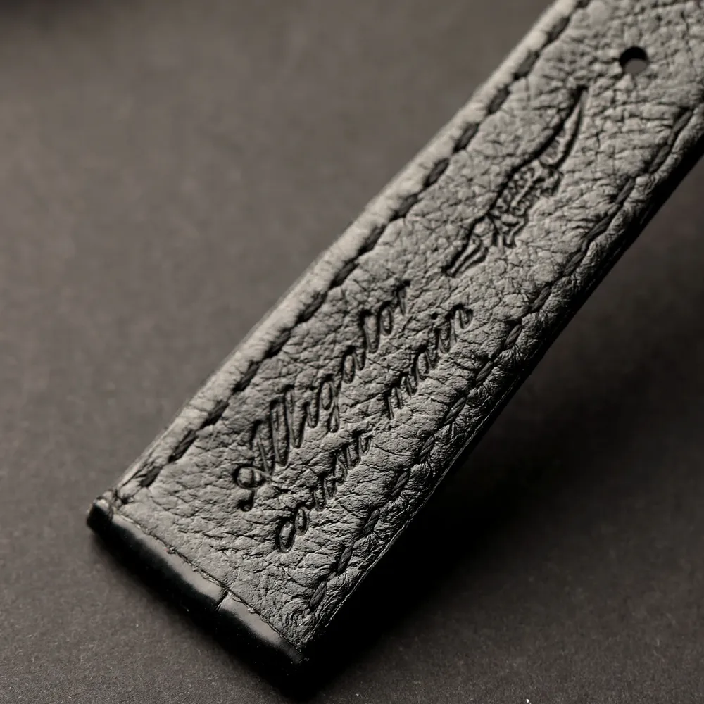 Bracelet montre cuir croco 18 à 22 mm souple