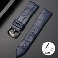 Bracelet montre cuir croco 18 à 22 mm sport – Band Color Blue