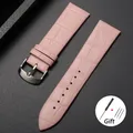 Bracelet montre cuir croco 18 à 22 mm sport – Band Color Pink