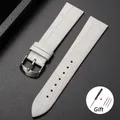 Bracelet montre cuir croco 18 à 22 mm sport – Band Color White