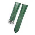 Bracelet montre cuir croco 18 à 22 mm – Couleur du bracelet Vert