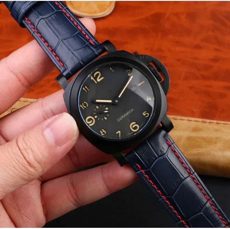 Bracelet montre cuir croco 22 à 26 mm veau