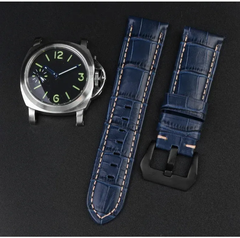 Bracelet montre cuir croco 22 à 26 mm veau
