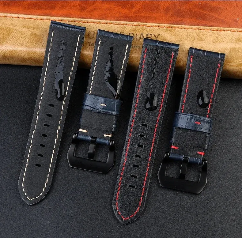 Bracelet montre cuir croco 22 à 26 mm veau