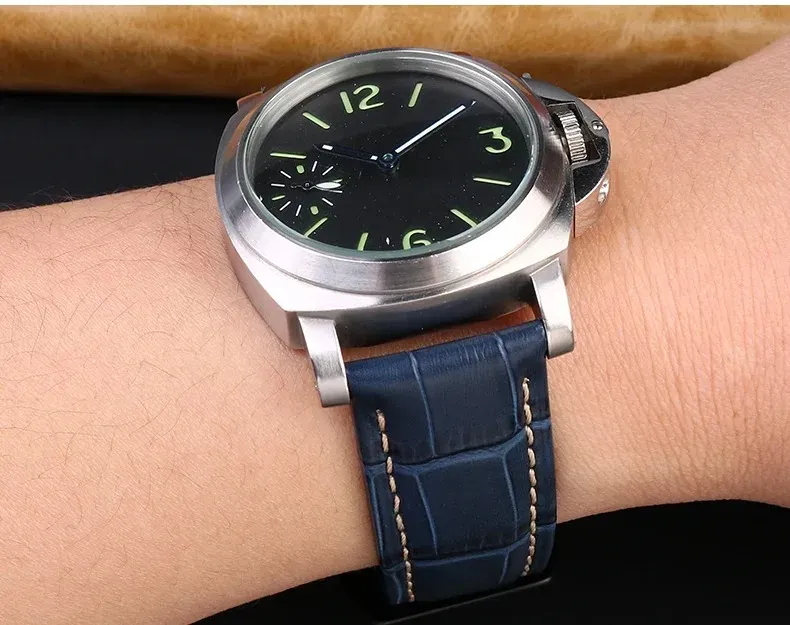 Bracelet montre cuir croco 22 à 26 mm veau