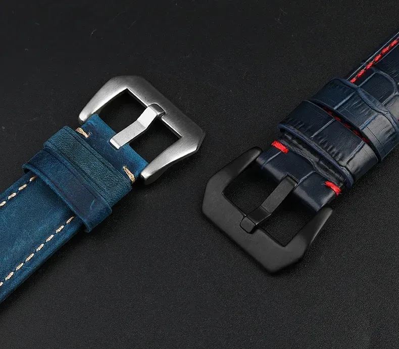 Bracelet montre cuir croco 22 à 26 mm veau