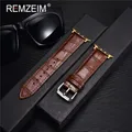Bracelet montre cuir croco 38 à 49 mm – Couleur du bracelet brown-gold