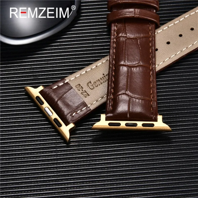 Bracelet montre cuir croco 38 à 49 mm