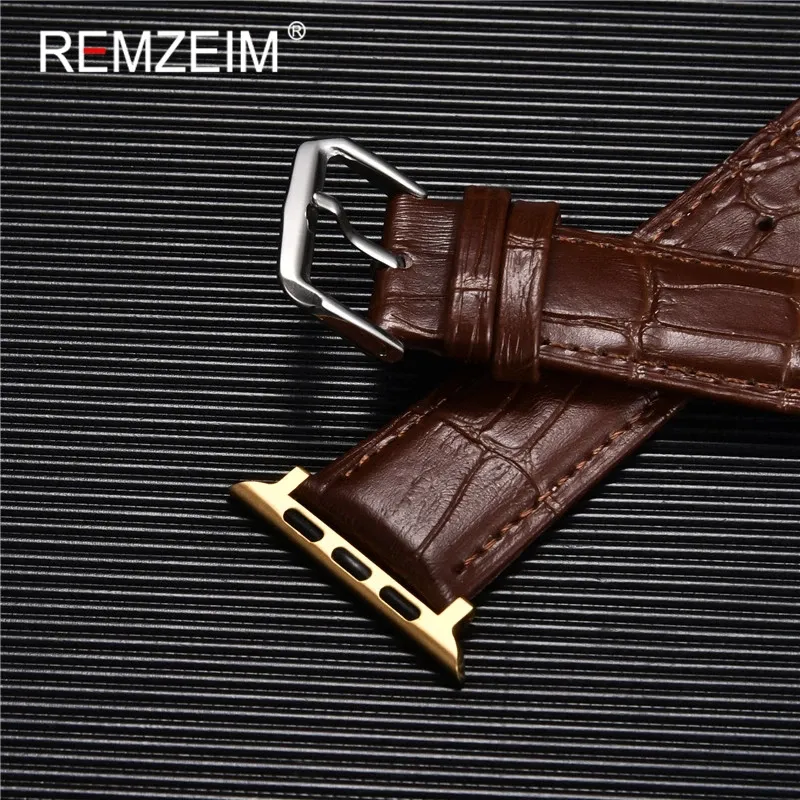 Bracelet montre cuir croco 38 à 49 mm