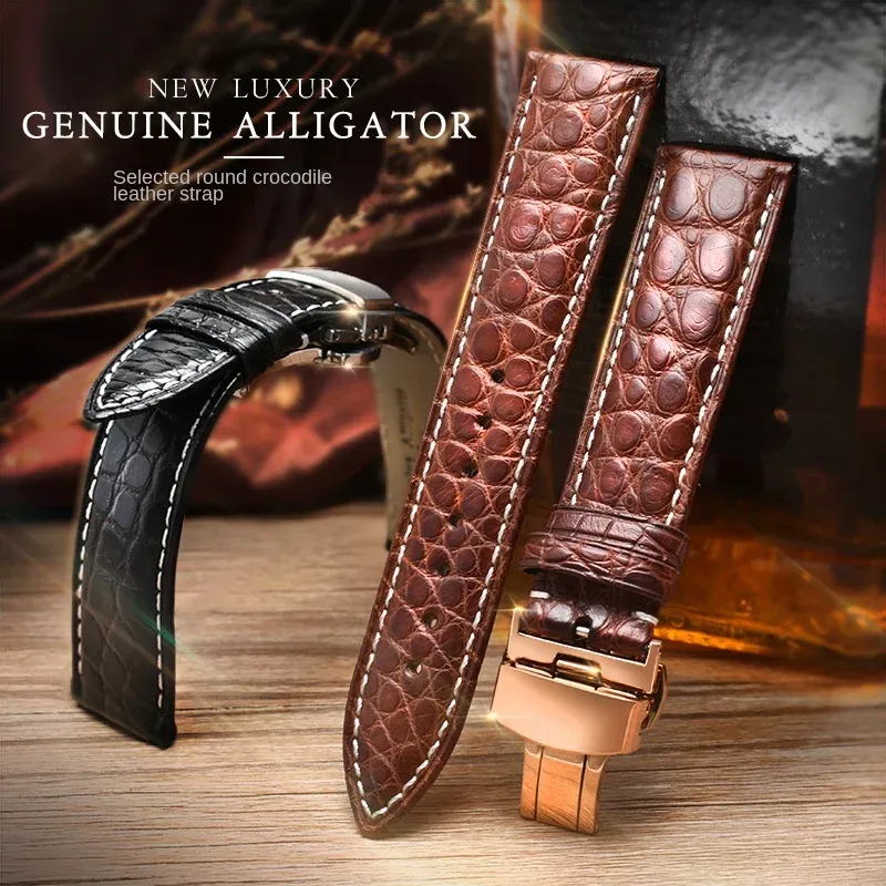 Bracelet montre cuir crocodile 12 à 18 mm