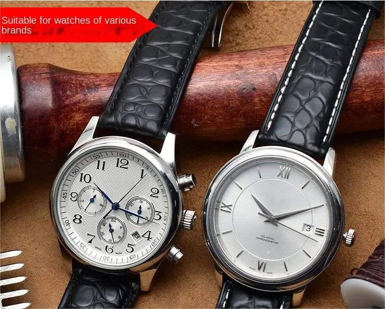 Bracelet montre cuir crocodile 12 à 18 mm