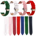 Bracelet montre cuir crocodile 12 à 24 mm boucle papillon – 1