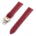 Bracelet montre cuir crocodile 12 à 24 mm boucle papillon – Band Color Violet
