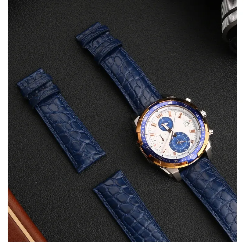 Bracelet montre cuir crocodile 12 à 24 mm