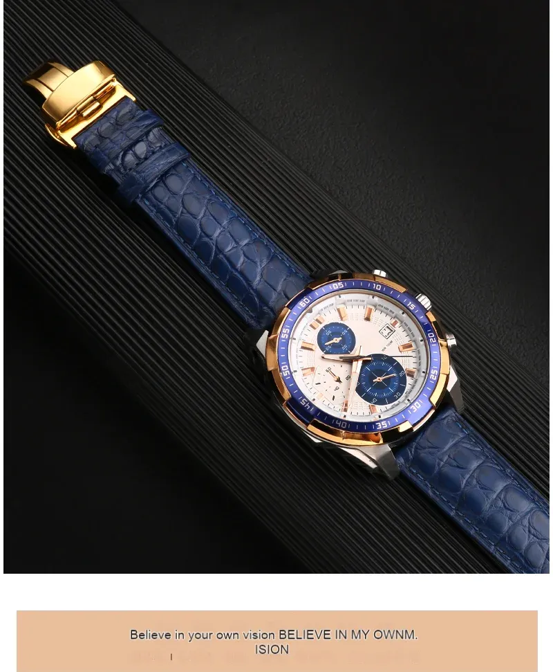 Bracelet montre cuir crocodile 12 à 24 mm